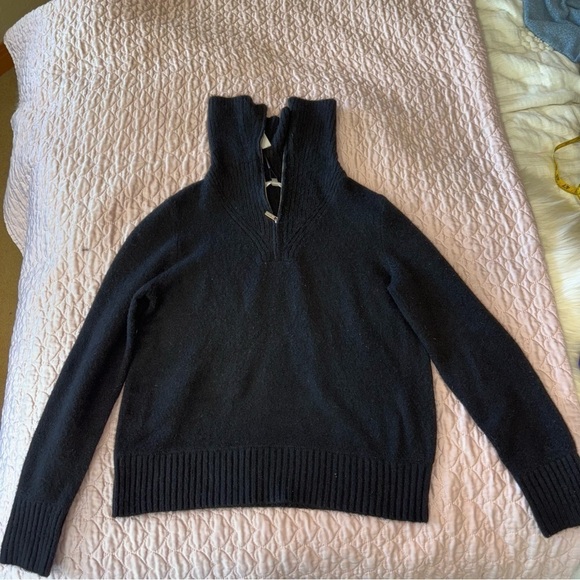 Calvin Klein 1/4 zip quarter zip NEW up sweater black NWT womens size Small S - Picture 7 of 14
